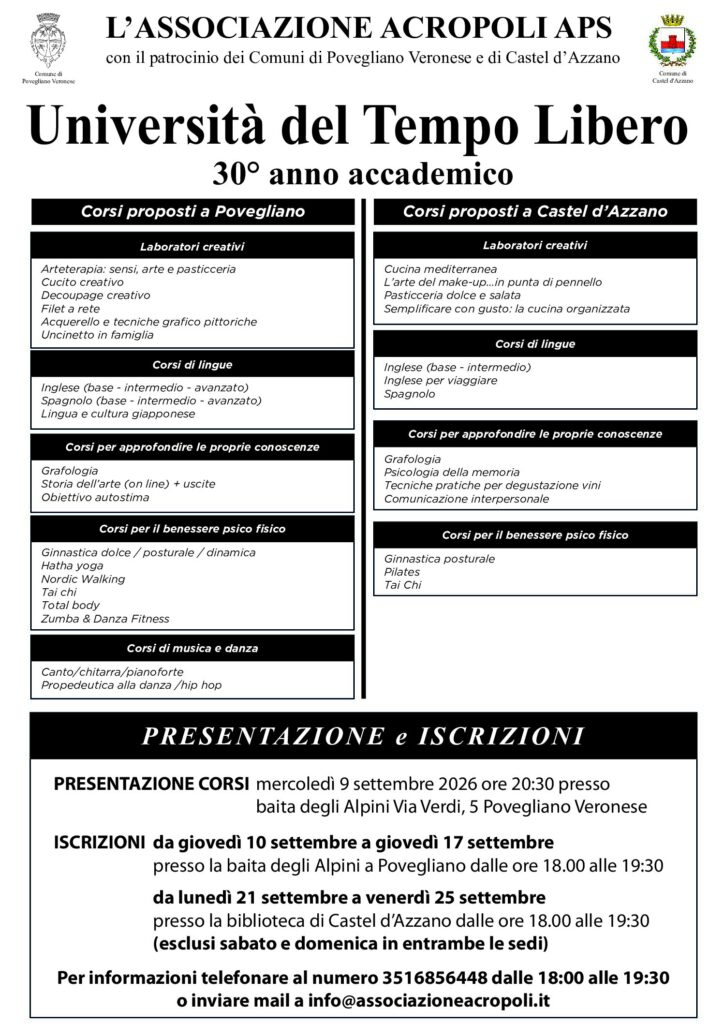 Presentazione corsi \"Acropoli\"